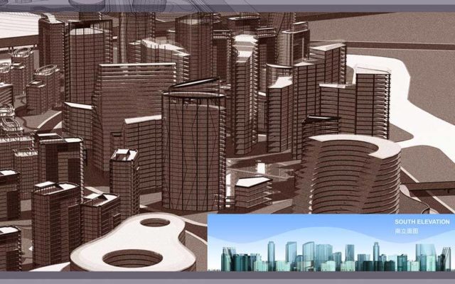 Shanghai-Autocity-south-&-east-view Shanghai Auto City mixed use development master plan mbo architects