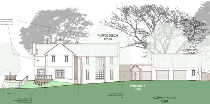 Proposed-East-Elevation The Bendelow House, Nab Wold, by mbo architects - York - UK